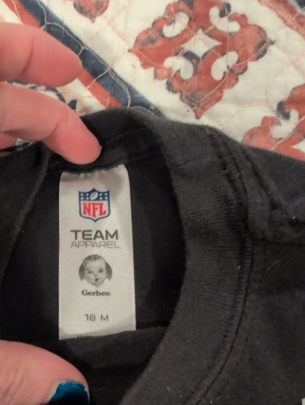 NFL Atlanta Falcons Black Tee with Football and Team Crest - Picture 2 of 2
